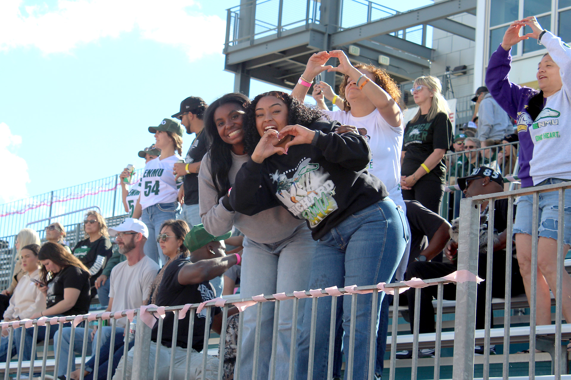 Students at the Homecoming Game